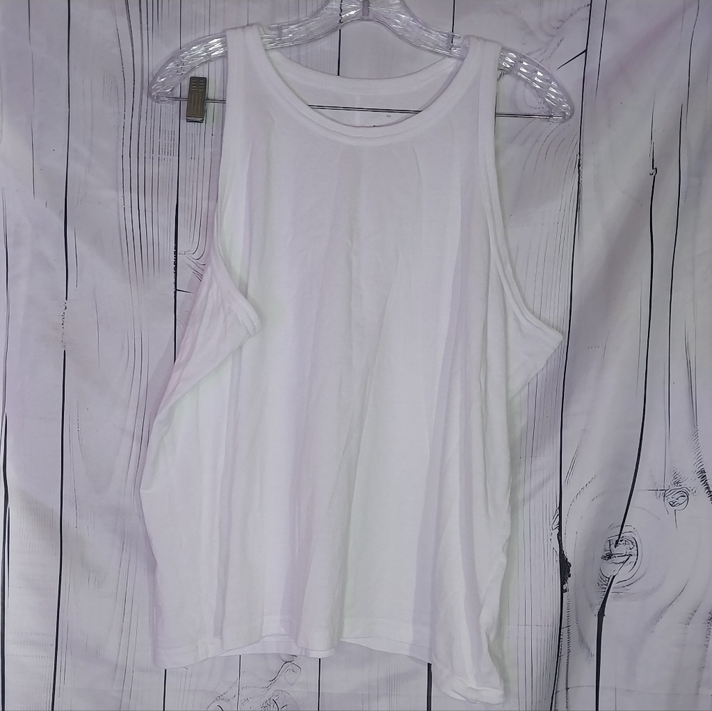 Everlane White Halogen Crew Neck Basic Minimalist Tank Top